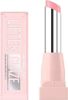 New York Lifter Glaze High Shine Lip Oil Balm, Sheer Pink Plumping Gloss with Hyaluronic Acid, Non-Sticky 24HR Hydrating Lip Treatment, Shade: Pink Drip