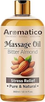 AROMATICO Almond Massage Oil. Hydrates & nourishes skin, soothes irritation, improves texture & promotes relaxation - 300ml. Rich in vitamins & essential fatty acids, enhances circulation.