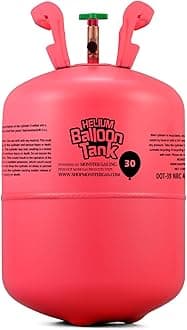 7L Helium Tank for Balloons at Home, Premium 99.99% Pure Helium Gas Kit, Inflates 30 9“Latex Balloons, Ideal for Birthdays, Weddings, Baby Showers, 1pcs
