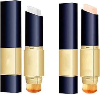 2 in 1 Foundation & Concealer Stick, Double-Head Color-Changing Moisturizing Stick, Face Foundation Concealer Stick, Hydrating Foundation Stick Full Coverage (Natural+Ivory)