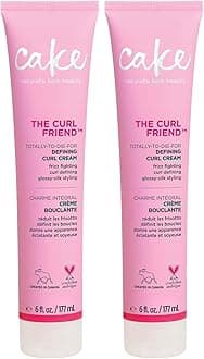 Curl Cream, Defining, for Curly Hair | Anti-Frizz | Heat Protectant | Vegan & Cruelty Free | Pack of 2