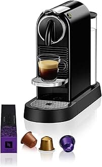 – CitiZ Coffee Machine by Nespresso - Sleek Black Design, Compact Automatic System, UAE Version