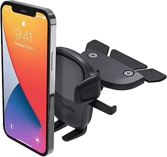 Iottie Easy One Touch 5 Cd Slot Car Mount Phone Holder For Iphone, Samsung, Moto, Huawei, Nokia, Lg, Smartphones