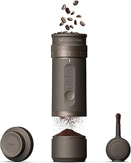 OutIn Fino Portable Electric Coffee Grinder, 28 Accurate Grind Settings, Quick Charge Battery, One Button Bar Coffee Grinder with Auto Stop & Anti-Clog Function and Adjustable Coffee Bean Grinder