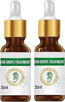 Organic Ear Ringing Remedy Drops, Ear Drops for Ear Infection Treatment, Pain & Earache Drops, Relieves Ear Aches, Infections, Swimmer's Ear, Tinnitus Ear Drops, 20ml Effectively (2Pcs)