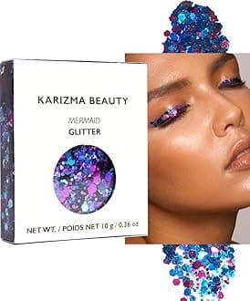 Sponsored Ad – Mermaid Chunky Glitter ✮ KARIZMA BEAUTY ✮ Festival Glitter Cosmetic Face Body Hair Nails