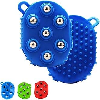 Massage Gloves for Whole Body Relief,360° Hand Massager Glove with Rotating Metal Balls, Massage Brush Body Tool for Neck Back Legs Hands Muscle Relaxation