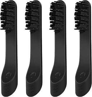 4-Count Black Electric Toothbrush Replacement Heads Compatible with Similar Sonic Toothbrushes Adult Refill Brush Heads