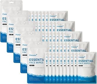 Essential Face Wipes Individually wrapped Sachet | 4-IN-1 | pH Balanced | Free from Alcohol, Paraben, Silicon |Pack of 50 Wipes