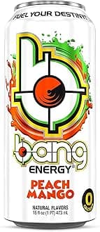 Bang Energy Drinks - 6, 16 ounce cans (Peach Mango)