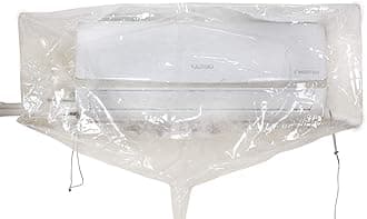 AC Service Wash Bag Cover AC Service Cleaning Cover Waterproof Indoor Unit Service Cover Bag with Drain Outlet Ac Service Wash Bag Jacket Cover for 1.5 Ton to 2 Ton Split AC (Clear)