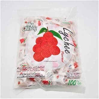 My Chewy Lychee Soft Milk Candy (100 Counts, 12.69 Oz) Fruity Asian Snack Individually Wrapped Sweet Treat for Kids and Adults