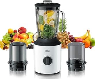 Braun JB 3173 Powerblend Glass Jug Blender 1.5 Ltr, 800 Watts'Min 1 year manufacturer warranty'