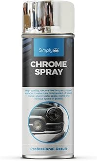 Simply SP-014 Metallic Chrome Glossy Spray Paint 400ml – Chemical Resistant - Great Adhesion