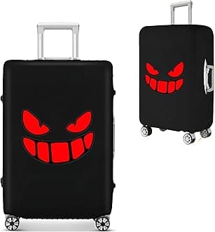 GigabitBestLuggage Covers For Suitcase Tsa Approved, Washable Luggage Cover Elastic Luggage Protector Scratch Resistant Luggage Cover For 28-29 Inch Wheeled Luggage(Red Eye-28 inch)