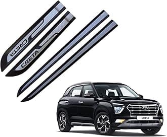 Car Door Side Beading Door Moulding Protector Cladding for Creta All Models of Hyu-ndai Stylish & Durable Garnish Universal Design I Set of 4 Pieces for Enhanced Protection