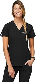 FIGS Catarina Scrub Tops for Women — Classic Fit, 1 Pocket, Four-Way Stretch, Anti-Wrinkle