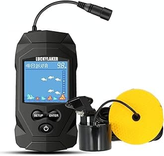 LUCKYLAKER Water Boat Fish Finders Depth Portable Handheld Fish Finder Transducer Wired Ice Fishing Finders Sonar