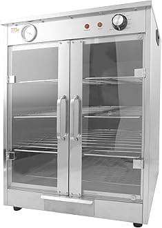 4-Shelf Electric Hot Box Food Warmer, Fits up to (8) 16" Pizza Boxes, Counter...