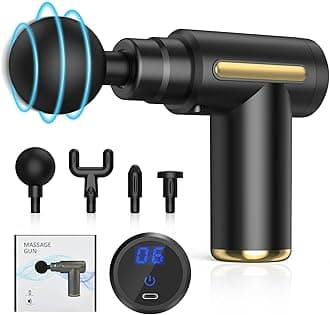 Solace Mini Massage Gun,Muscle Gun,Massage Gun Deep Tissue Massager,LCD Touch Screen,Type-C Percussion Muscle Massager,Portable Handheld Body Massager for Relief,Quiet
