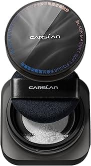 CARSLAN Black Magnet Soft Focus Make Up Powder, Waterproof Loose Setting Powder, 24H Longlasting, Oil Control, Talc-Free Face Powder, 01 Translucent For Dry&Com Skin, 0.28Oz