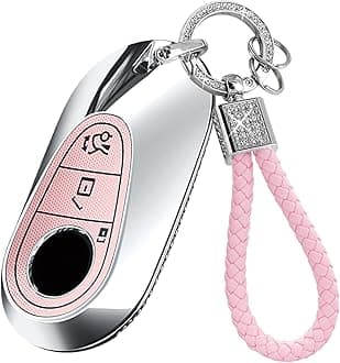 Key Fob Cover Compatible with Mercedes S G E C-Class, W223 S350 S400,Key Protective Cover,Decorative protection
