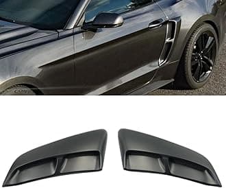 Rear Quarter Panel Side Body Fenders Door Scoop Air Outlet Trim Compatible with for Ford Mustang 2015-2023 (Matte Black)