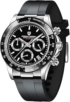 PAGANI DESIGN Daytona Homage Men's Quartz Watches Japan Movement Ceramic Bezel Stainless Steel Band Screw-in Crown Waterproof Sport Chronograph Watch