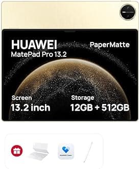 HUAWEI MatePad Pro Tablet 13.2" OLED PaperMatte display, 12GB+512GB, WIFI, PC-Level WPS Office, inbox Smart Keyboard, M-Pen + 3 months HUAWEI Care+, Gold