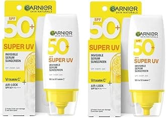 Super Uv Spf 50+ Pa++++ Invisible Serum Sunscreen With Vitamin C - 30Ml, 60Ml All Skin, 2 Count