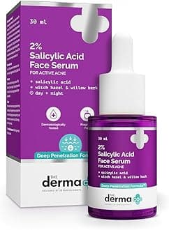 – 2% Salicylic Acid Face Serum for Acne & Acne Marks With Witch Hazel & Willow Bark, BHA Deep Penetration Formula, Unclogs Pores & Controls Oil, For All Skin Types | Men & Women, 30ml