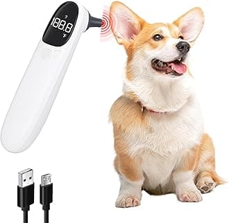Cat and Dog Ear Temperature Monitor, Pet Only Thermometer, Dogs or Cats Ear Temperature Monitor with Warranty, Dog and Cat Ear Care Supply, Take Pet Temperature Tool.