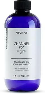 AROMAR Premium Fragrance Oil, Long-Lasting, Reinvigorating Uplifting Aroma for Aromatherapy, Relaxation & Household Uses. Channel # 5 8oz