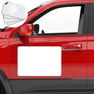 4 Pack Blank Car Door Magnet Sticker, Rounded Corners Magnetic Vehicle Sign, Perfect Magnet for Car to DIY Advertise Business and Cover Company Logo, Personalized Magnet Decal, 18x12 inch White