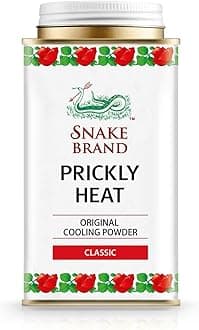 Snake Brand Prickly Heat Cooling Powder Classic 140g | Soothing Menthol Talc for Itching, Rashes & Summer Heat Relief | Unisex Body Powder