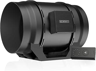 Cloudline A8 Quiet 8 Inch Inline Duct Fan with Speed Controller EC Motor - Ventilation Extractor Fan for Heating Cooling Booster Grow Tents Hydroponics