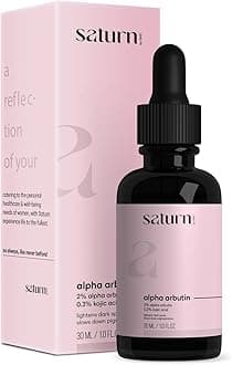 Saturn by GHC 2% Alpha Arbutin & 0.3% Kojic Acid Serum | Dark Spot Remover with Hyaluronic Acid - Targets Blemishes, Acne Marks, and Tanning - 30ml | Suitable for All Skin Types