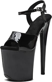 Women's 8 in Platform Sandal Heels Ankle-Strap Sexy,8 in Pole Dance High Heel Platform,20 cm Exotic Platform Pole Dancer Heels Shoes Stiletto