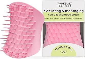 Tangle Teezer Scalp & Shampoo Hairbrush, to Exfoliate, Massage, and Cleanse, for All Hair Types, Pretty Pink