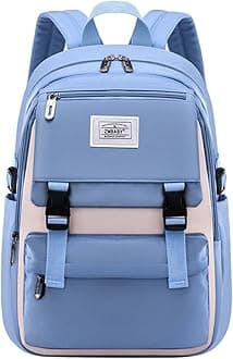 Kids Backpack Solid Color Girls Elementary Middle School Casual Daypack Lightweight Bookbag for Teens Travel Bag