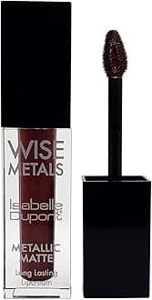 Isabelle Dupont Makeup True New Wise Metals Metallic Matte Long Lasting Lip Cream Lip-gloss (Red Brown), Pack of 1