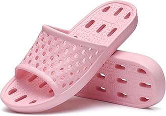 Litfun Shower Shoes for Women Non-Slip Quick Dry Shower Slippers Lightweight Pool Sandals with Drain Holes for College Dorm, Beach, Bathroom & Gym, Pink 38