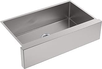 K-5415-NA Strive Self-Trimming Undermount Large Single-Bowl Kitchen Sink with Tall Apron , 35 1/2 x 21 1/4", Stainless Steel