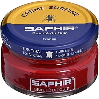 Saphir 9550032 Fine Beeswax Shoe Cream and Polish, 1.7 fl oz (50 ml), Emulsifying, Moisturizing, Recoloring, Glossy