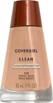 CoverGirlClean Liquid Foundation, Perfect Beige 148, Shelf Pack of 2