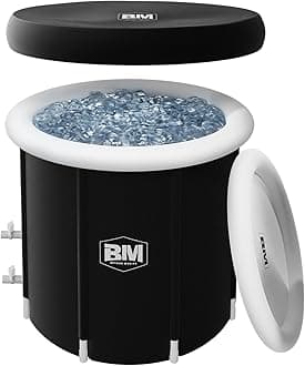 Cold Plunge Tub for Adults - 2 Valves, XL Ice Bath Tub for Athletes Outdoor, 31.5"H Inflatable Recovery Bathtub, 106 Gallons Capacity