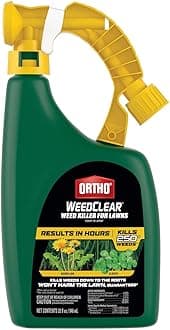 WeedClear Weed Killer for Lawns Ready-To-Spray - Won't Harm Grass (When Used as Directed), Weed Killer Spray, Kills Dandelion & Clover, Treats up to 16,000 sq. ft., 32 fl. oz.