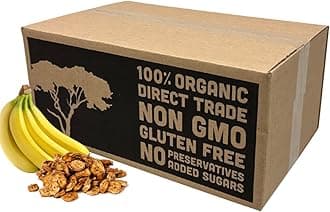 Mavuno Harvest Dried Banana Chips Fruit Snacks | Organic Dried Banana | Healthy Snacks for Kids & Adults | Unsweetened Banana Chips | Gluten Free Snack | Vegan, Non GMO, Direct Trade | Bulk 10 Pounds