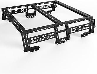 Overland Bed Rack for Mid-Size Pickup Truck with/Without Bed Rails | Adjustable Width Compatible with Tacoma, Gladiator, Ranger, Colorado, Canyon, Frontier (See Image for Size Chart)