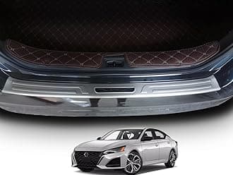 Chrome Rear Bumpe Protector Accesories for Nissan Altima 2018-2024, Stainless Steel Trunk Sill Trim Plates Cargo Door Entry Guard 2023 2022 2021 2020, red logo